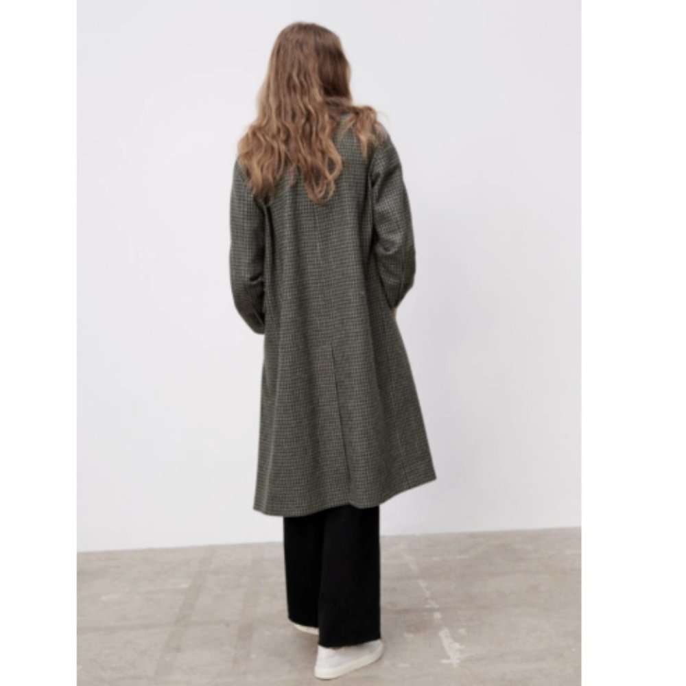 ZARA NWT WOMEN WOOL BLEND OVERSIZED LONG COAT - Picture 9 of 11